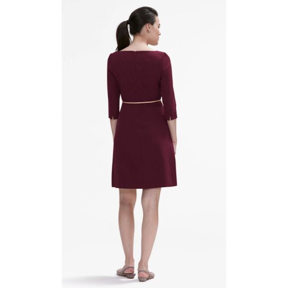 MM.LaFleur The Alexandra 2.0 Dress – Burgundy – Size 0P - Picture 2 of 8